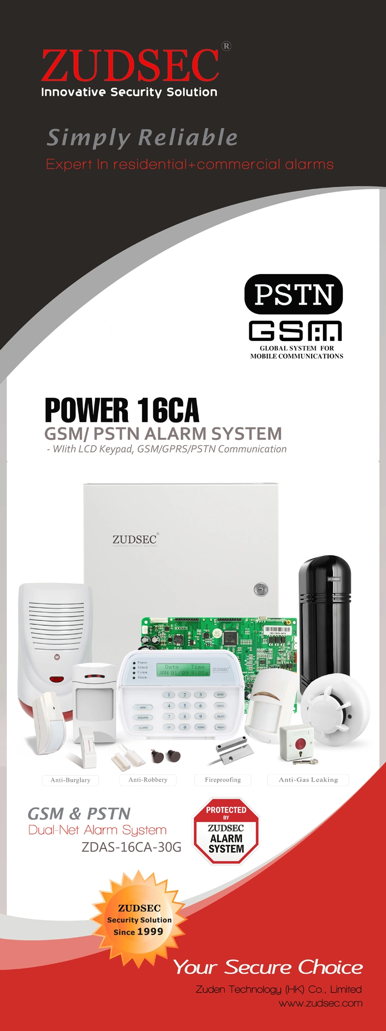 Factory Manufacturer Smart Life Intrusion Anti-Theft Intruder WiFi GSM/ GPRS Burglar Wireless Home Security Alarm System