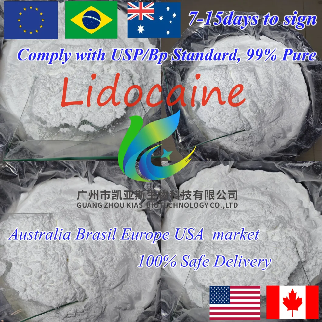 99% Purity Local Anesthetic Raw Powder Lidocaine Hydrochloride/Lidocaine Base Tetracaine Benzocaine Procaine Powder USP/Ep/Cp CAS 73-78-9 with Best Price